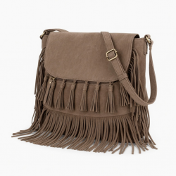 Womens Fashion Faux Suede Fringe Tassel Shoulder Bag Beach Handbags Messenger Bag