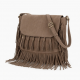 Womens Fashion Faux Suede Fringe Tassel Shoulder Bag Beach Handbags Messenger Bag