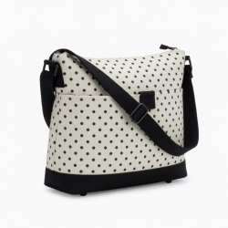 Ladies Polka Dot Canvas Bag Women Fashion Shoulder Bags Crossbody Casual Messenger Bag（7