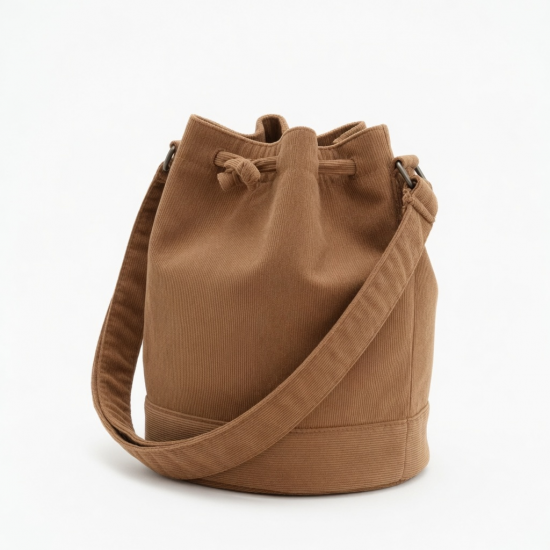 Fashion Corduroy Women's Bag Trend New Handbags Niche Versatile Bucket Shoulder Bags