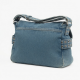 Vintage Washed Denims Shoulder Bag for Women Punk Eyelets Buckled Crossbody Bag