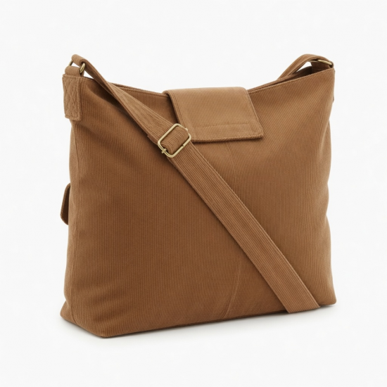 Fashionable Corduroy Shoulder Bag Handbags For Women Large Capacity Casual Handbag For