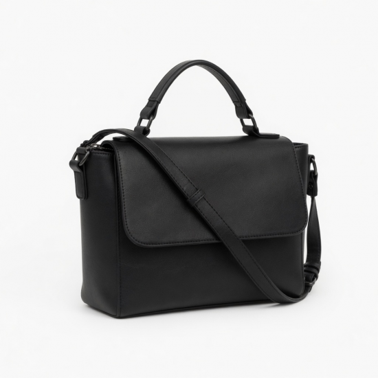 Women's PU Leather Satchel Shoulder Bag With Detachable Strap For Everyday Use