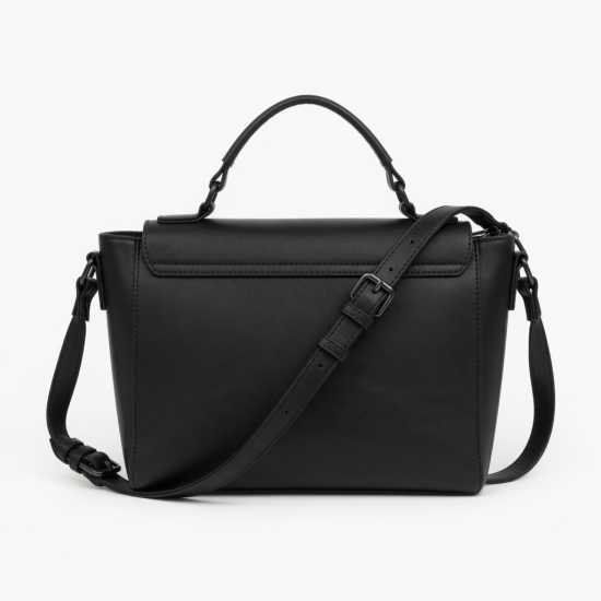 Women's PU Leather Satchel Shoulder Bag With Detachable Strap For Everyday Use