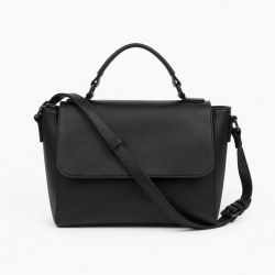 Women's PU Leather Satchel Shoulder Bag With Detachable Strap For Everyday Use