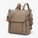 Fashionable Women's Multifunctional Shoulder Bag Convertible Backpack with Soft and