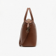 Women'S Large Capacity Genuine Leather Handbag - Elegant Brown Purse with Zipper Closure,