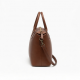 Women'S Large Capacity Genuine Leather Handbag - Elegant Brown Purse with Zipper Closure,
