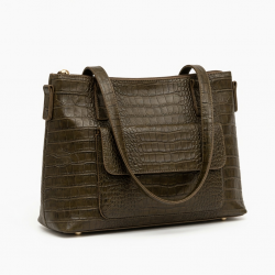Bag Women's New Fashion Crocodile Pattern Handbag Large Capacity Casual Shoulder