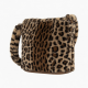 1pc Plush Shoulder Bag, Leopard Print Women's Bag, Fur Bag Cross-body Bag