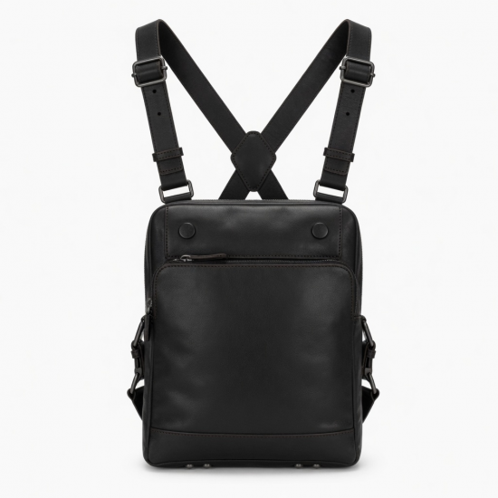 Women's Men's Leather Suspender Bag Chest Shoulder Bag Crossbody Bag Backpack