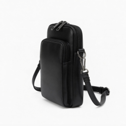 1Pc PU Leather Phone Bag Double Zipper Small Crossbody Bag PU Leather Small Bag Women'S