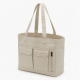 Canvas Toted Bag with Compartments and Multi Pocket Women Casual Shoulder Handbag