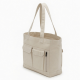 Canvas Toted Bag with Compartments and Multi Pocket Women Casual Shoulder Handbag