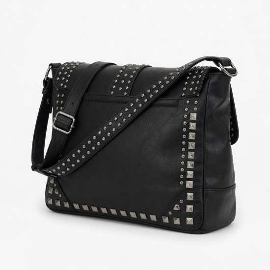 Retro Studded Handbag For Women Large Capacity Party Gothic Styles Shoulder Bag