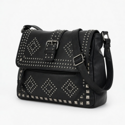 Retro Studded Handbag For Women Large Capacity Party Gothic Styles Shoulder Bag