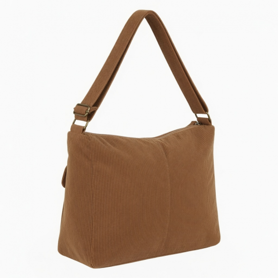 Women's Corduroy Shoulder Bag Large Handbag For Commuting And Daily