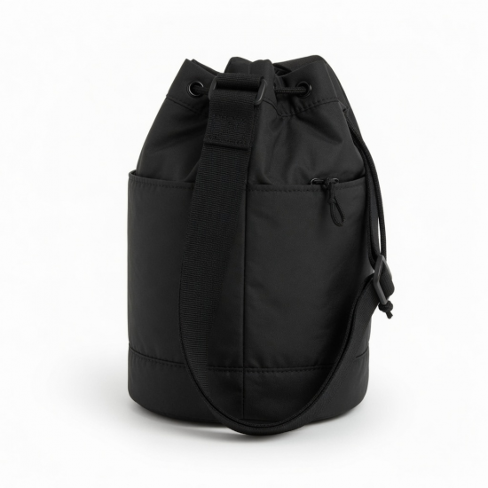 Nylon Crossbody Bag for Women - Fashionable Drawstring Bucket Bag with Versatile Phone