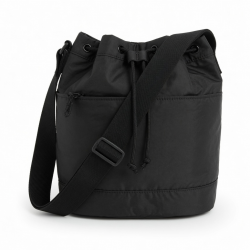 Nylon Crossbody Bag for Women - Fashionable Drawstring Bucket Bag with Versatile Phone