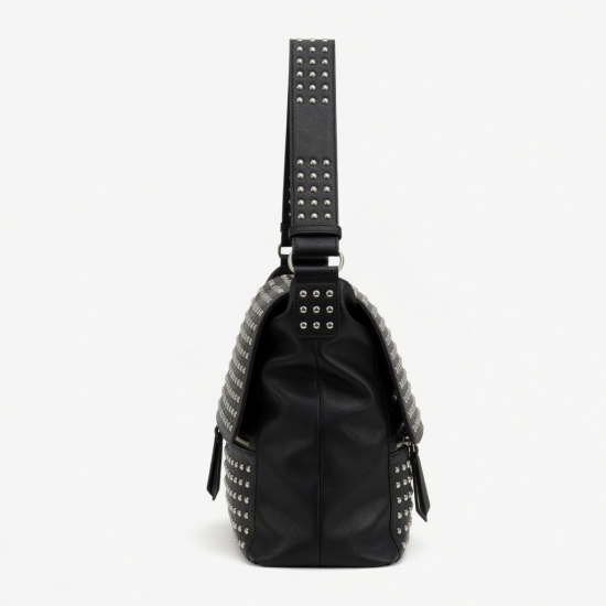 Fashion-Forward Studded Shoulder Bag Roomy PU Crossbody Lightweight Design For Women's