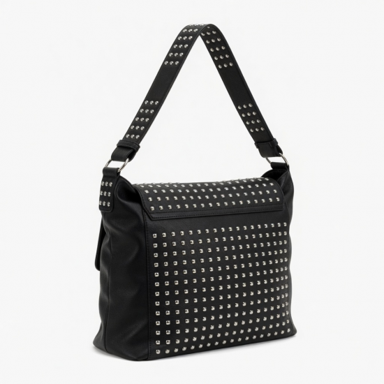 Fashion-Forward Studded Shoulder Bag Roomy PU Crossbody Lightweight Design For Women's
