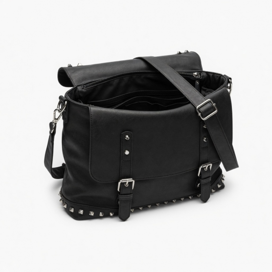 Edgy Punk Styles Spacious Underarm Bag Shoulder Bag Spacious Interior Satchel Evening