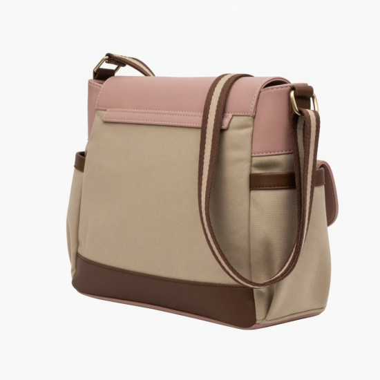 Spacious Women¡¯s Shoulder Bag Color Combination Functional Compartments Fashionable Bows