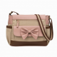 Spacious Women¡¯s Shoulder Bag Color Combination Functional Compartments Fashionable Bows