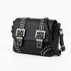 Women's Evning Purse PU Shoulder Bag Buckles Punk Studded Designs Fashionable Underarm