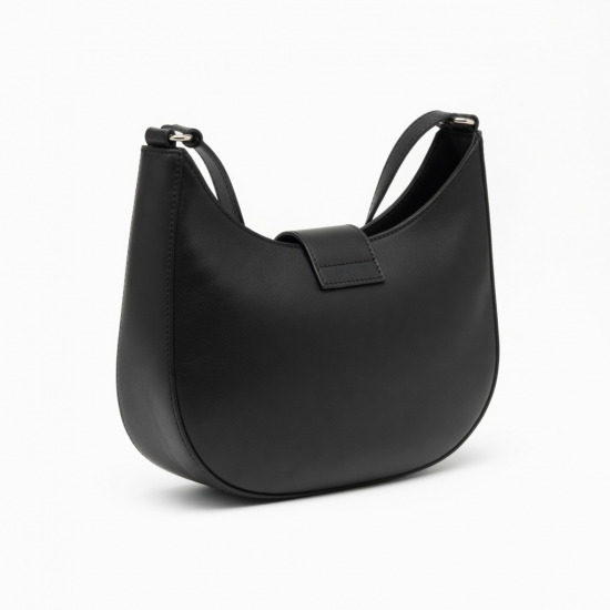 Women's Small Crescents Shoulder Bag Leather Hobo-Purse Clutch Underarm Bag with