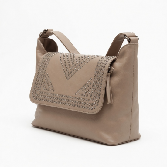 Elegant Shoulder Bag With Unique Studs Detailing PU Leather Underarm Bags for Women