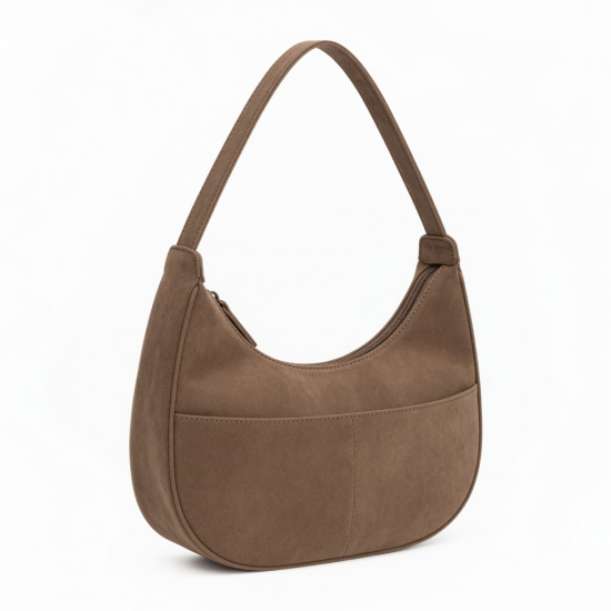 Hobos Bags Women,Faux Suedes Shoulder Handbag,Stylish Crescents Shoulder Bag