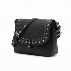 Punk Styles Shoulder Bag for Women PU Leather Studded Crossbody Bag Elegant Underarm
