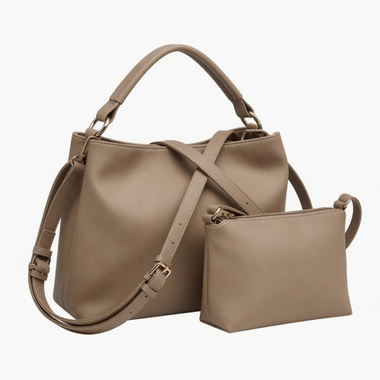 Women Purses and Handbags Top Handle Soft PU Shoulder Bag Set With Adjustable Strap